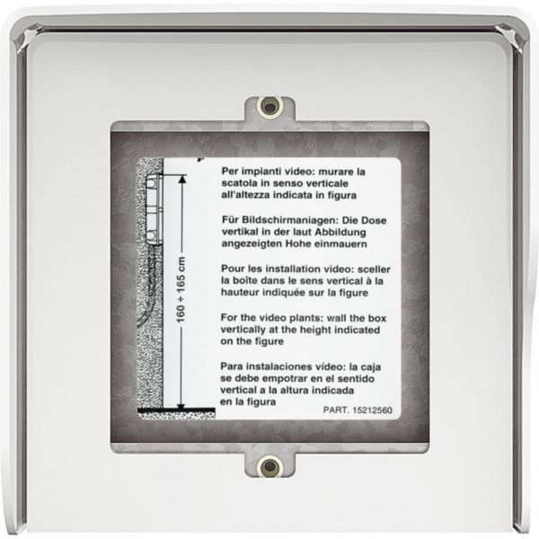Wall-mounting box 1 module with integrated rainshield - Allwhite