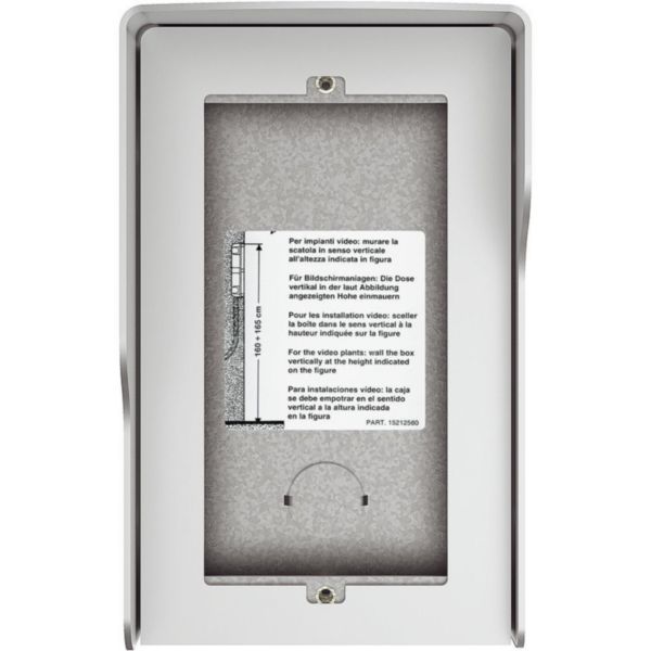 Wall-mounting box 2 modules with integrated rainshield - Allmetal