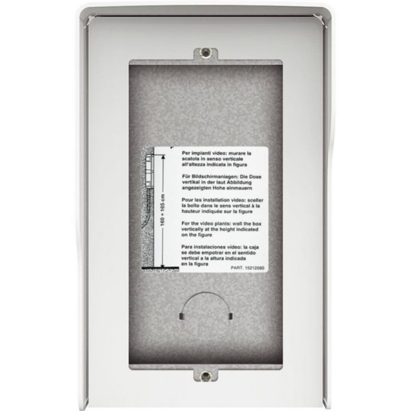 Wall-mounting box 2 modules with integrated rainshield - Allwhite