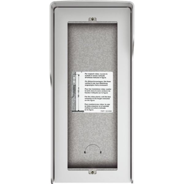 Wall-mounting box 3 modules with integrated rainshield - Allmetal