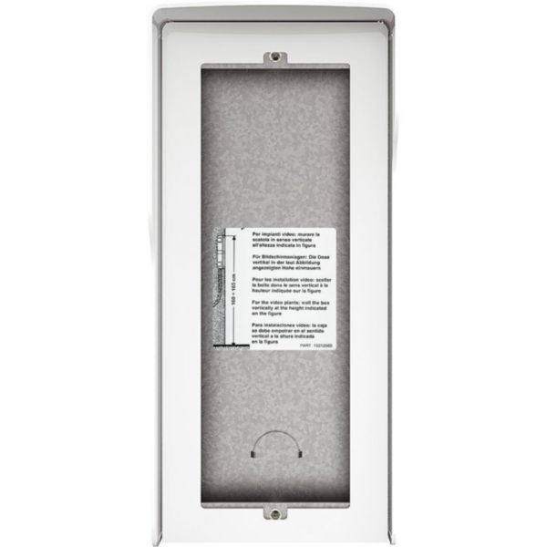 Wall-mounting box 3 modules with integrated rainshield - Allwhite