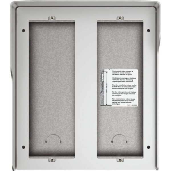 Wall-mounting box 6 modules with integrated rainshield - Allmetal