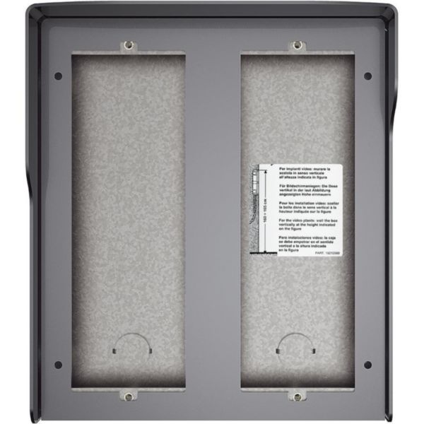 Wall-mounting box 6 modules with integrated rainshield - Allwhite