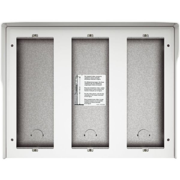 Wall-mounting box 9 modules with integrated rainshield - Allwhite