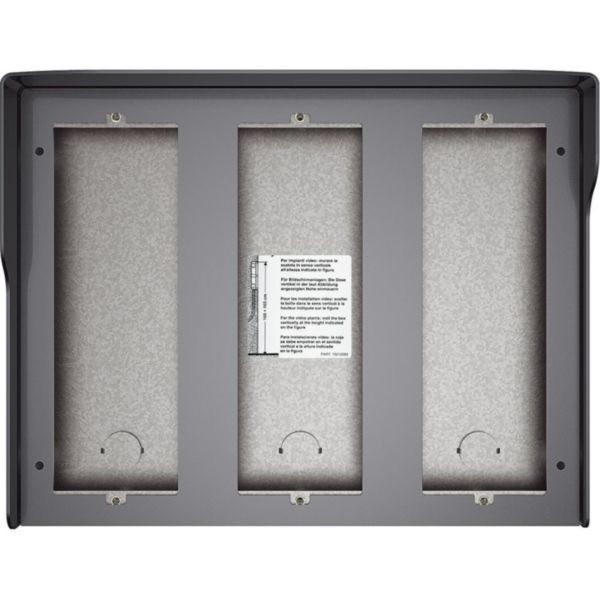 Wall-mounting box 9 modules with integrated rainshield - Allmetal