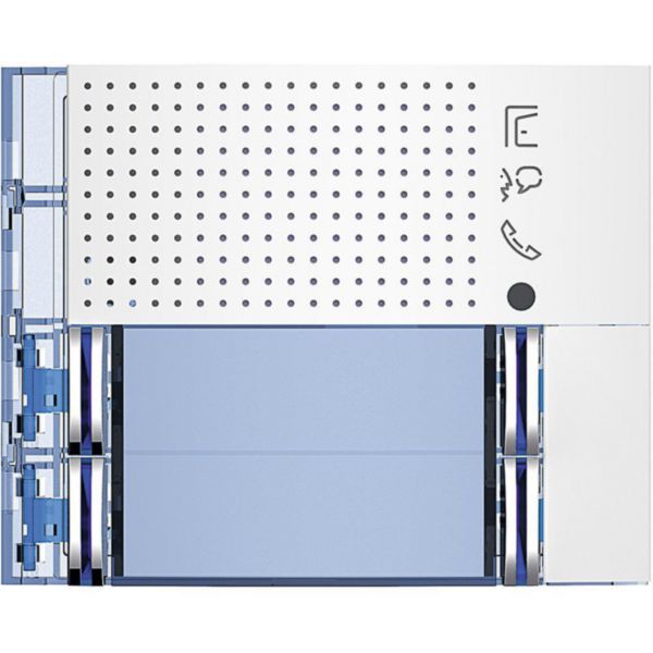 Sfera New speaker module Front cover with 4 Pushbutton on double column - Allwhite