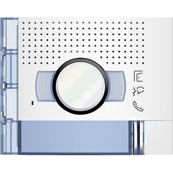 Sfera New audio video module Front cover with 1 pushbutton - Allwhite