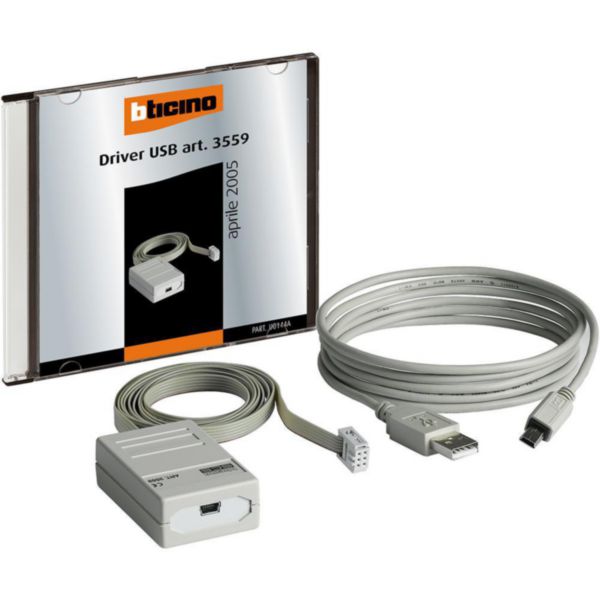 Cable for the connection to the PC of the MyHOME devices.