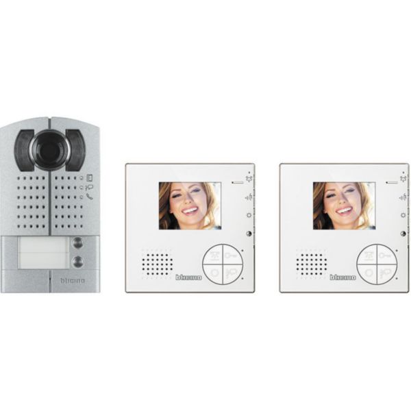 Two-family handsfree kit consists of videophones CLASS 100V12B and LINEA 2000 pushbutton