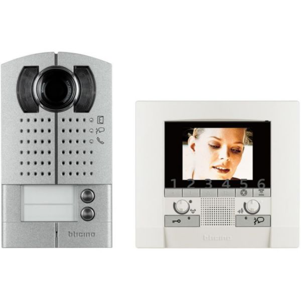 Video Kit 2 wire two-families colour with Linea 2000 pushbutton