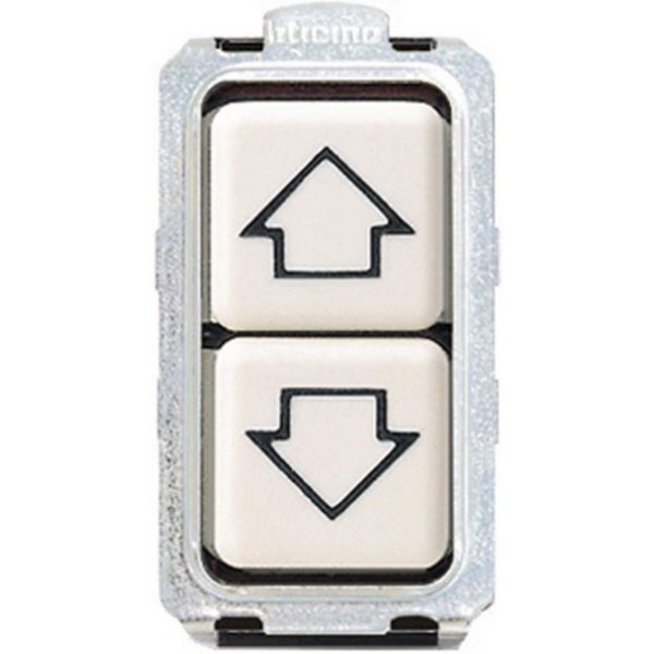 Double pushbutton 1P NO 10A with indication arrows