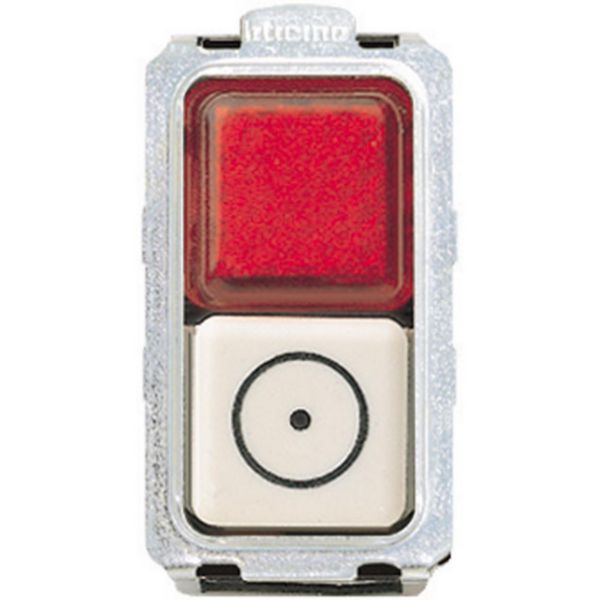 Pushbutton 1P NO and lamp carrier max 24V red