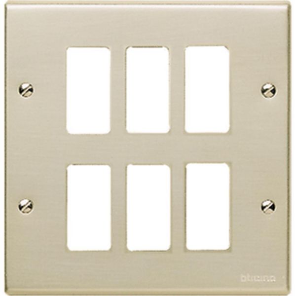 Cover plate 6 modules (3+3)