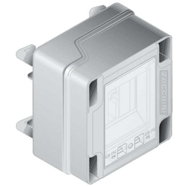 Empty tap-off box short for MS with transparent door e DIN35 rail 4 modules - In=32A