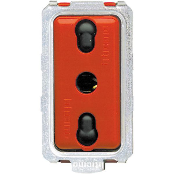 Socket Italian standard 2P+T 16 A 250 Vac - centre distance 19 and 26 mm