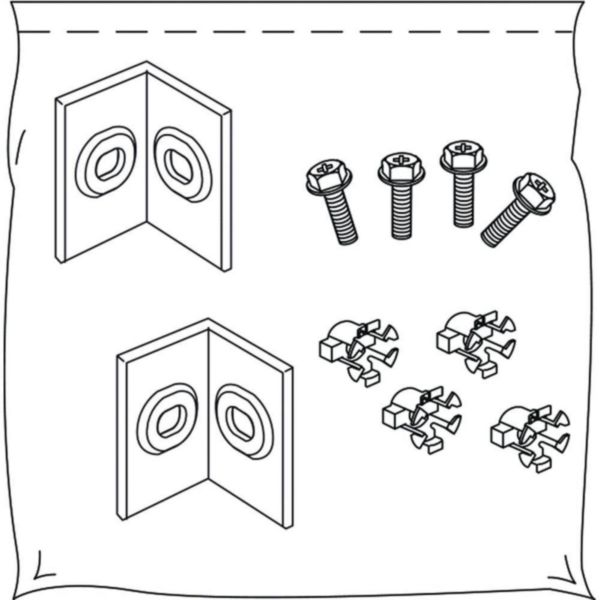 Kit for side-by-side mounting of MDX800 distribution boards and cabinets