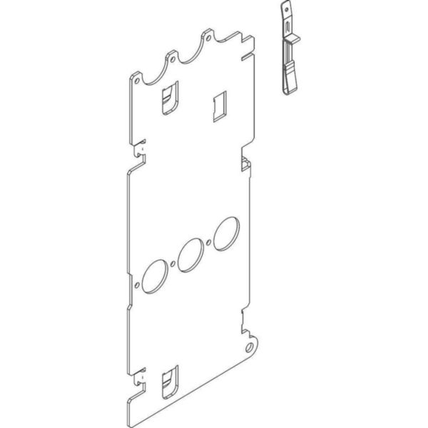Support for M160-250E fixed vertical with rear terminals for frame 9061T/TN or 9081T/TN