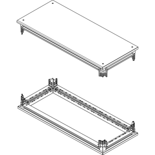 Kit of top and base for cabinets HDX 350x850mm