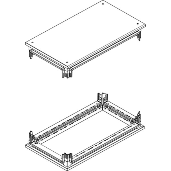Kit of top and base for cabinets HDX 600x350mm