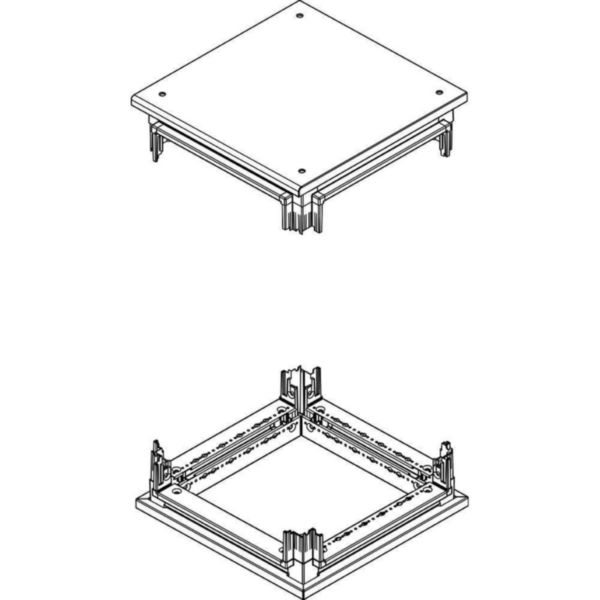Kit of top and base for cabinets HDX 850x850mm
