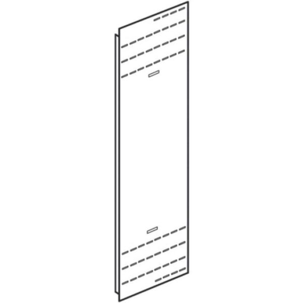 Vertical separation panel between for columns forms 3A and 4B