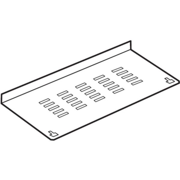 Bottom busbar closing shelf in cabinets with depth 850 mm
