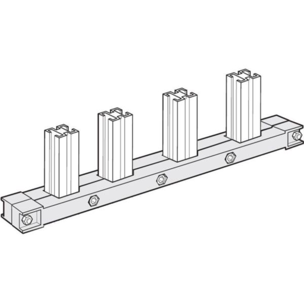 Busbar insulator (bottom) vertical/horizontal for 1 busbar 4C