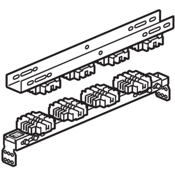 Busbar insulator vertical/horizontal for 3 flat busbar