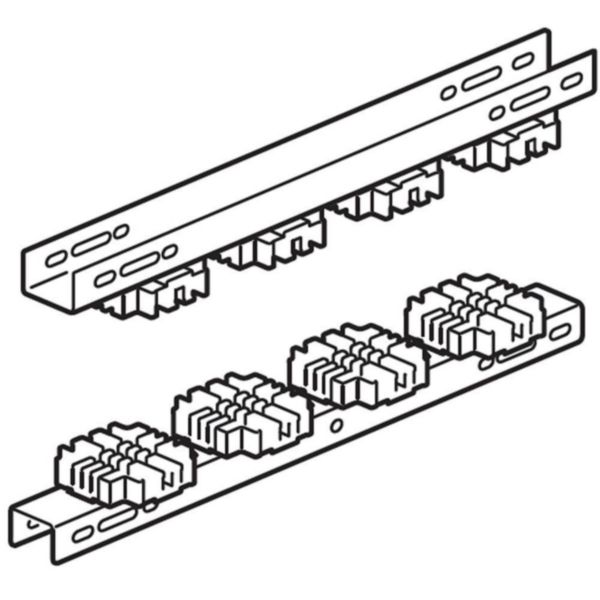 Busbar insulator (intermediate) for 3 flat busbar