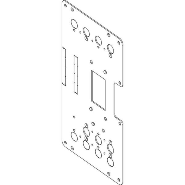 Fixing plate for sliding frame for M2 250 interlocked plug-in version