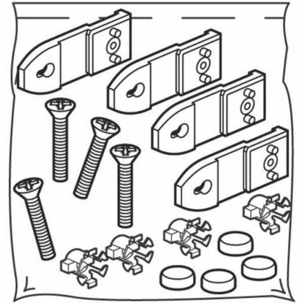 Wall mounting kit for SDX-P and LDX-P distribution boards