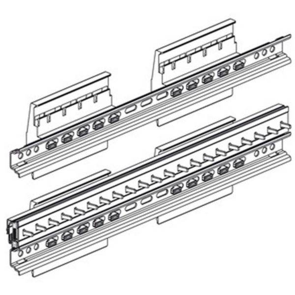 Support for combs fixing on DIN35 rail for MAS160