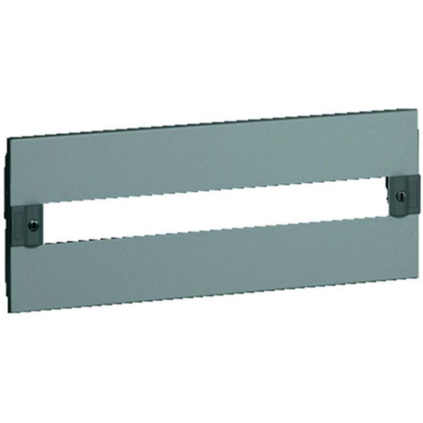 Metallic front panel 1/4 turn with DIN35 window for installation up to 24 modules