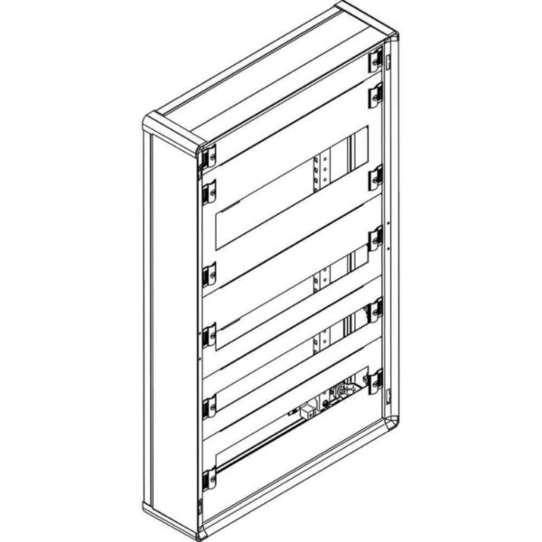 Wall-mounting distribution board SDX-L 515x850x145mm with panels 120 modules