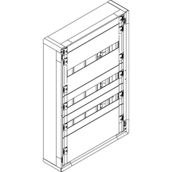 Plastic wall-mounting distribution board SDX-P 515x850x145mm with panels 120 modules