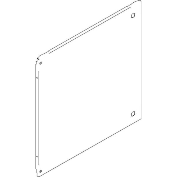 Blank front panel with hinge and lock 600x400mm