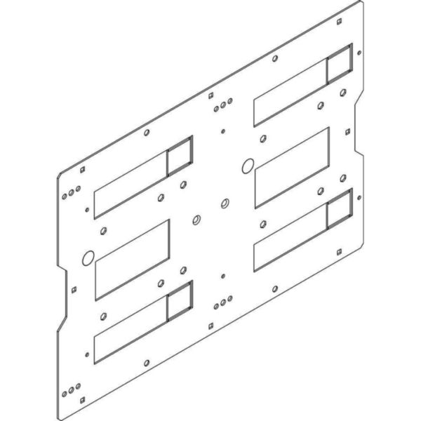 Fixing plate for 2 M400-630E fixed, plug-in and draw-out version vertical interlocked