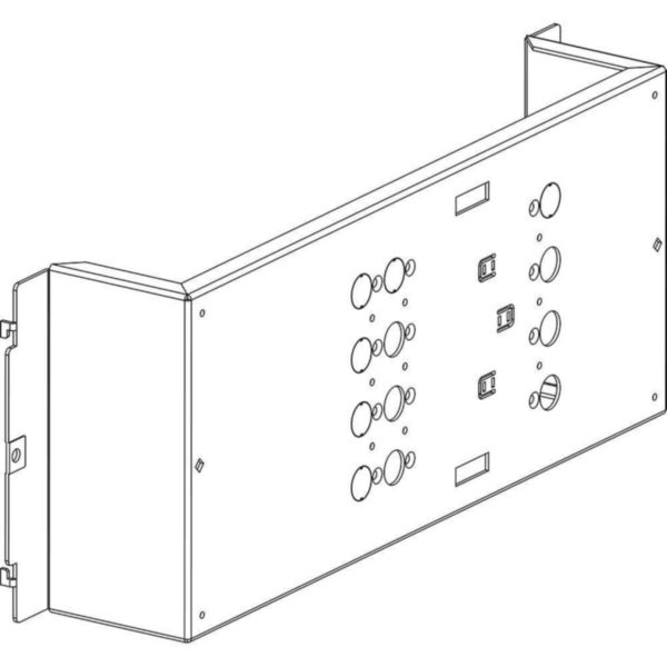 Fixing plate for M2 250 fixed version rear terminals horizontal
