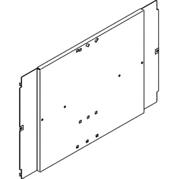 Fixing plate for M160-630E with earth leakage module in vertical for LDX-P, LDX400 and MDX400