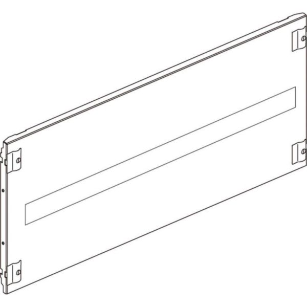 Front panel with screws 1/4 turn and DIN35 window for 36 modules 850x300mm