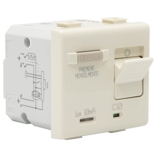 Salvavita thermal magnetic circuit breaker with earth leakage protection - 1P+N 10A