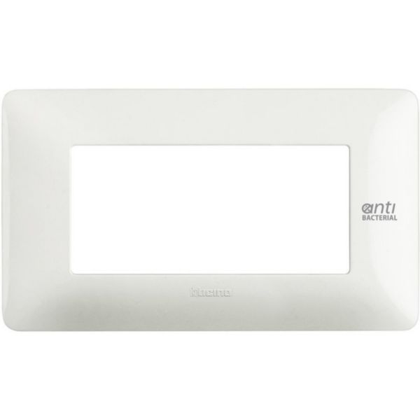 Cover plate 4 modules - antibacterial