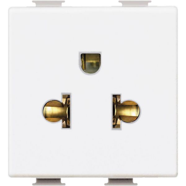 Socket euroamerican standard 2P+T - 16A - 127/250Vac