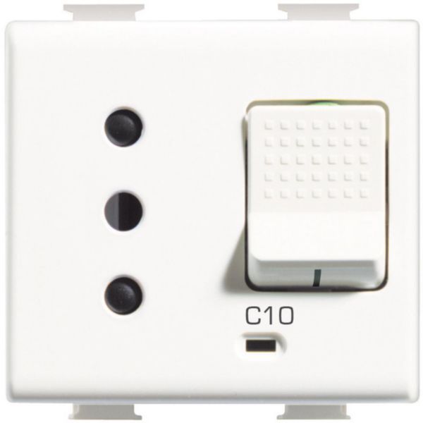 Socket Sicura with thermal magnetic circuit breaker