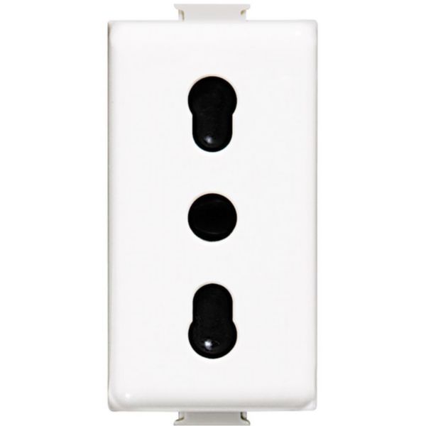 Socket Italian standard 2P+T 10/16A centre distance 19 and 26 mm -