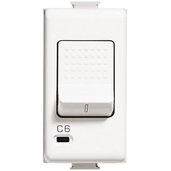 Thermal magnetic circuit breaker 2 poles with 1P protected 6A 230Vac