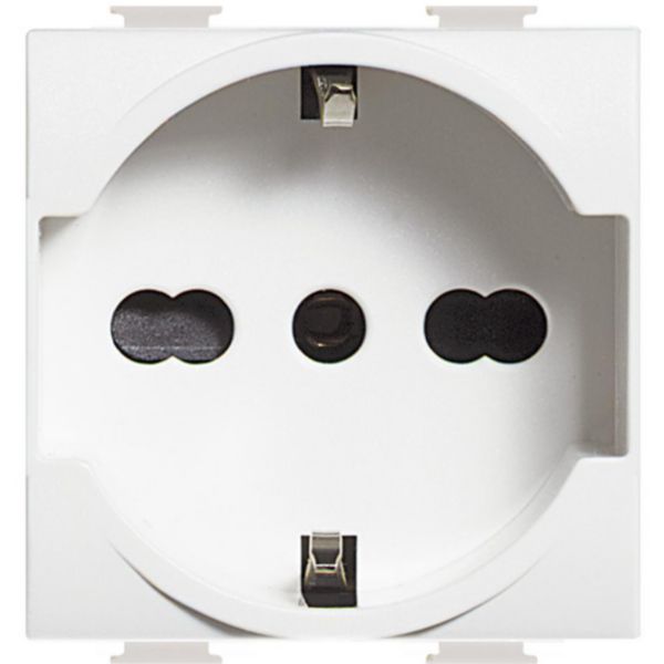 Socket 2P+T 16 A 250 Vac - centre distance 19 mm and 26