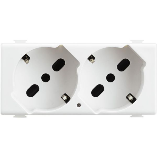 Socket duplex german standard 2P+T 16A 250Vac german standard