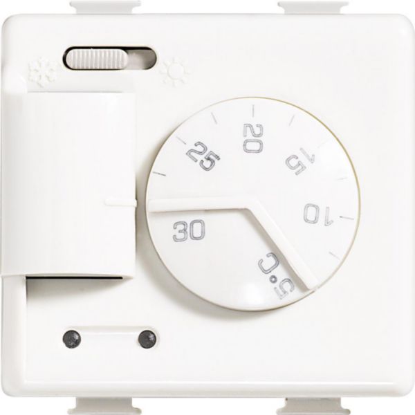 Electronic room thermostat with a built-in “summer/winter” changeover