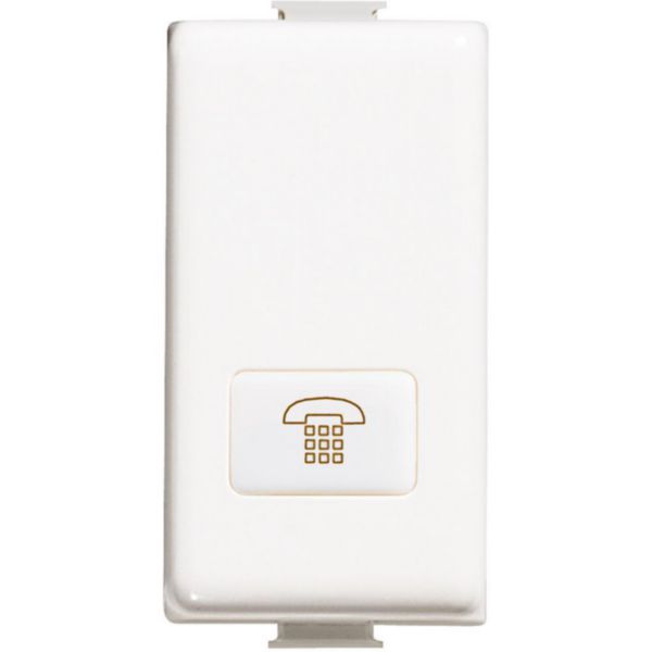 Key cover with symbol - telephone - white